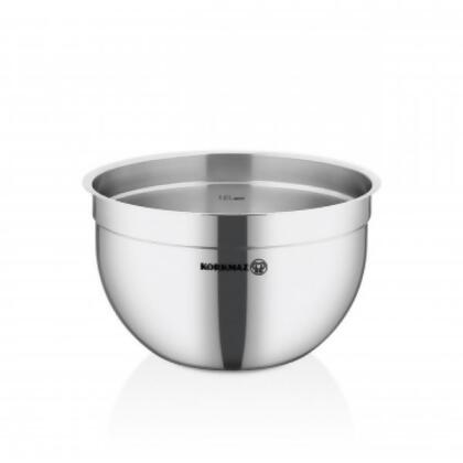 Korkmaz A2776 3.2 qt. Gastro Proline Stainless Steel Mixing Bowl, Silver 