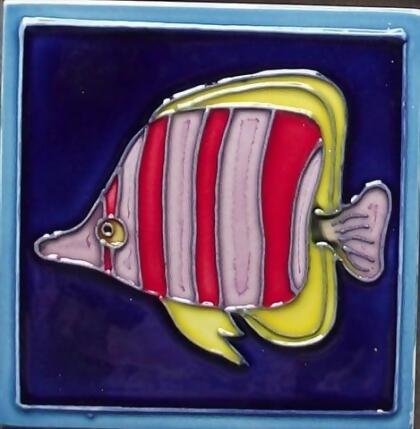 Continental Art Center M-118 3 x 3 in. Marine Fish 4 Ceramic Magnet 