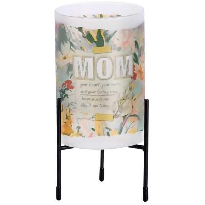 Dicksons DHGC1W Frost Floral Mom Hurricane Candleholder 