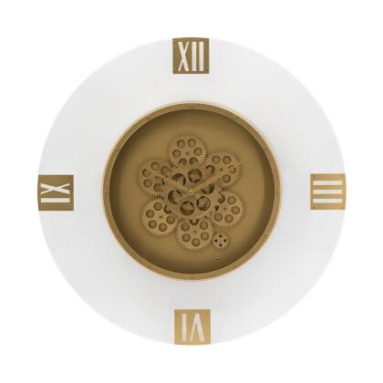 HomeRoots 485989 24 in. Circle Gold Acrylic Analog Wall Clock 