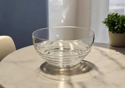 HomeRoots 520893 10 in. Clear Acrylic Round Salad Bowl 