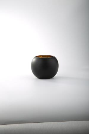 Diamond Star 91332 D6'H4.5' - Glass Bubble Bowl W/ Gold 