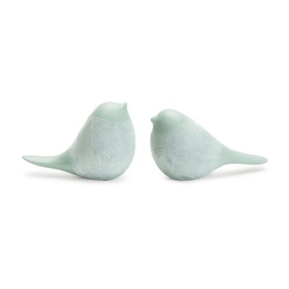 Melrose International 88328DS Modern Etched Bird Figurine - set of 4 