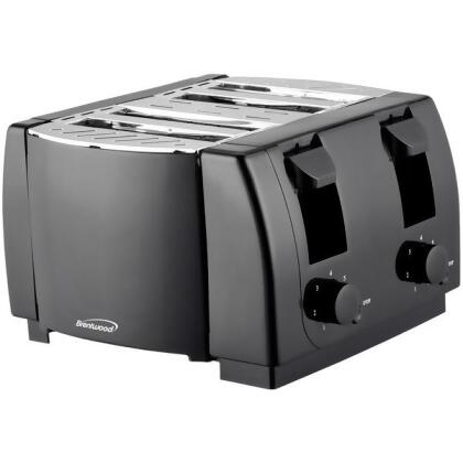 Brentwood Appliances RA51071 1300W Cool Touch 4 Slice Toaster, Black