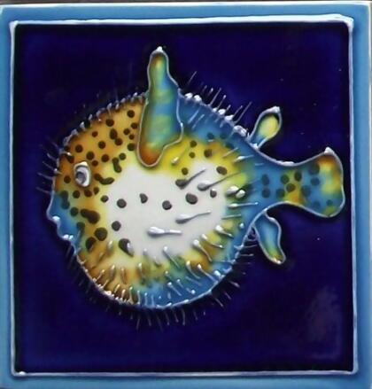 Continental Art Center M-117 3 x 3 in. Marine Fish 3 Ceramic Magnet 