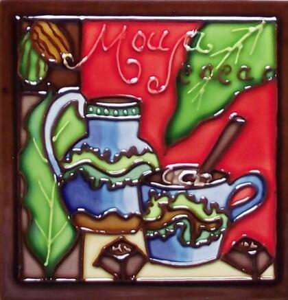 Continental Art Center M-106 3 x 3 in. Coffee 4 Ceramic Magnet 