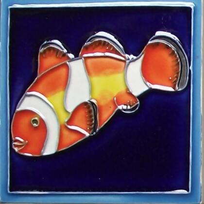 Continental Art Center M-115 3 x 3 in. Marine Fish 1 Ceramic Magnet 