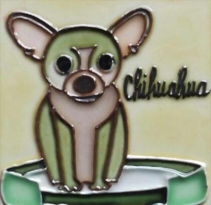 Continental Art Center M-2002 3 x 3 in. Chihuahua Dog Ceramic Magnet 