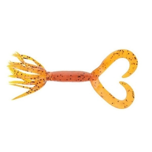 Gsm Fishing Yam-93-109003 4 in. Double Tail Hula Grub Lures, Fire Craw - Pack of 10 - All