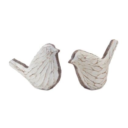Melrose International 86581DS Carved Bird Figurine - Set of 4 