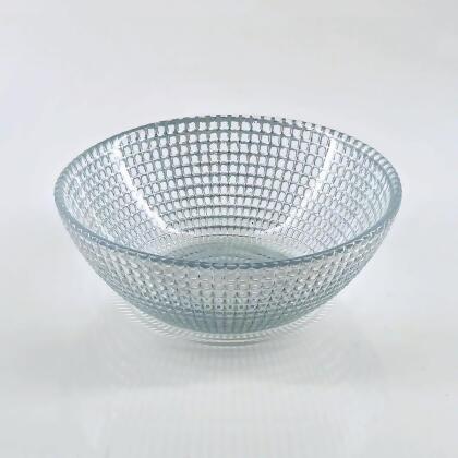 Red Pomegranate Collection R1221-2 Helios Gilded Glass Side Bowl, Silver 