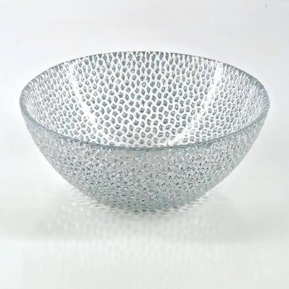 Red Pomegranate Collection R1641-2 Cabana Gilded Glass Side Bowl, Silver - Set of 6 