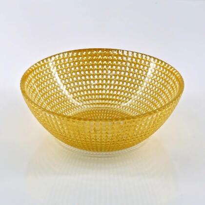 Red Pomegranate Collection R1221-1 Helios Gilded Glass Side Bowl, Gold 