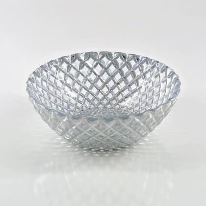 Red Pomegranate Collection R1451-2 Pavo Gilded Glass Side Bowl, Silver - Set of 4 