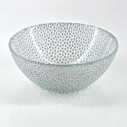 Red Pomegranate Collection R1441-2 Cabana Gilded Glass Side Bowl, Silver - Set of 4 
