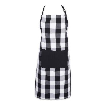 Design Imports Black Buffalo Check Chef Apron 
