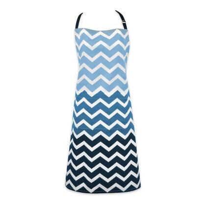 Design Imports Nautical Blue Chevron Chef Apron 