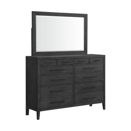 Picket House Furnishings Armes 12-Drawer Dresser & Mirror Set in Black 