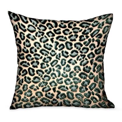 Plutus Brands PBRA2349-2222-DP 22 x 22 in. Jade Velvet Cheetah Green Animal Motif Luxury Throw Pillow 