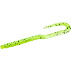 Zoom Bait 001-09 6 in. U-Tale Worm in Chartreuse Pepper - Pack of 20 - All