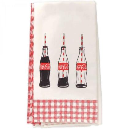 Coca-Cola 884975 Coca-Cola Gingham Kitchen Towel Set 