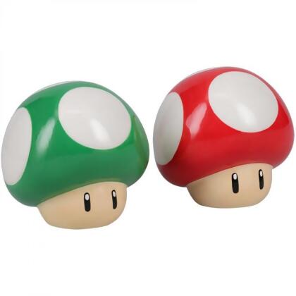 Super Mario Bros 885123 Super Mario Bros. Mushroom Power-Ups Salt & Pepper Shakers 