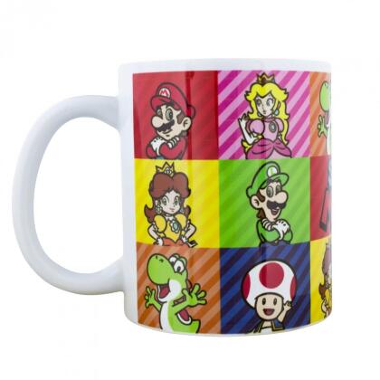 Super Mario Bros 884427 Bros Character Squares 11 oz Ceramic Mug 