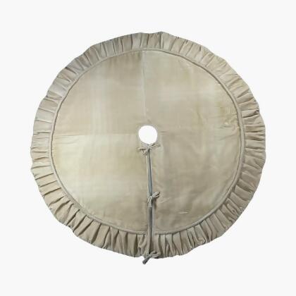 Vickerman QTX17831 60 in. Plush Champagne Velvet Tree Skirt 