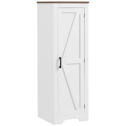 212 Main 838-443V80WT Homcom Farmhouse Accent Cabinet with Adjustable Shelf - White 