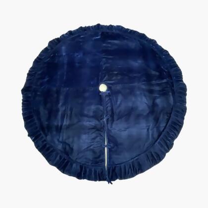 Vickerman QTX17813 84 in. Plush Midnight Blue Velvet Tree Skirt 