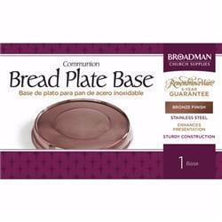 B & H Publishing Group 175789 Communion - RemembranceWare Bronze Stacking Bread Plate Base, Stainless Steel 