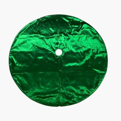 Vickerman QTX24021 60 in. Metallic Christmas Tree Skirt, Green 