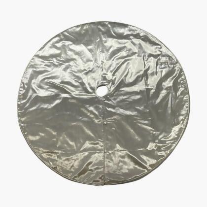 Vickerman QTX24031 60 in. Metallic Christmas Tree Skirt, Silver 