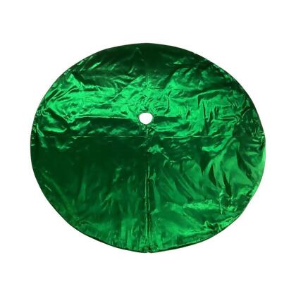 Vickerman QTX24023 84 in. Metallic Christmas Tree Skirt, Green 