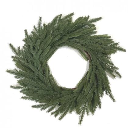 MDR Trading Inc. VL-XD4339-02W_Q01 Green Pine Boughs Candle Ring 