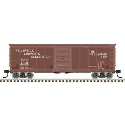 Atlas ATL50006403 No.27286 40 ft. N Scale USRA Steel Rebuilt Box Car Great Northern Standing Rocky Model Kit, Glacier Green, Red & White 