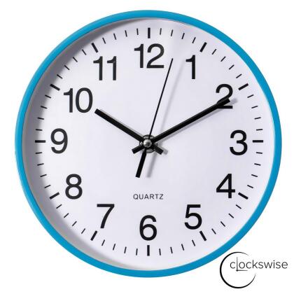 Clockswise QI004744.BL.8 Clockswise Blue 8-In Analog Clock Silent, Non-Ticking for Wall, Office Desk, Table and Shelf - Battery-Operated Perfect for Home Office 