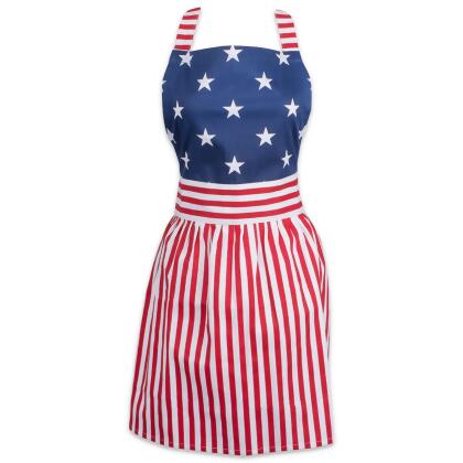 Design Imports Red White & Blue Skirt Apron 