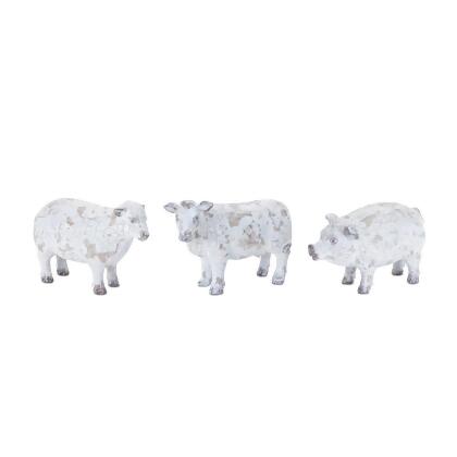 Melrose International 88837DS Distressed Farm Animal Figurine - Set of 3 