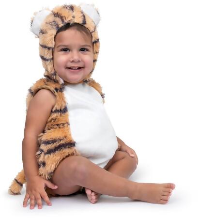 Dress Up America 1204-0-6 Tiger Baby Costume - Animal one piece Romper for Infants - 0-6 Months 