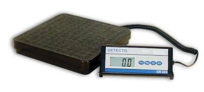 Detecto DR400C 12 in. X 12 in. Platform General Purpose Portable Scale 400 Lb X .5 Lb- 181 Kg X .2 Kg 