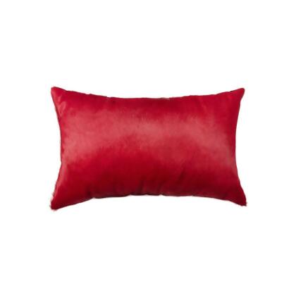 HomeRoots 317061 12 x 20 in. Cowhide Pillow - Wine 
