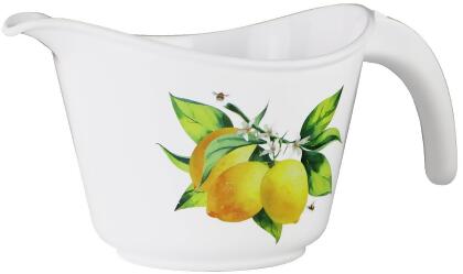 Reston Lloyd Melamine Batter Bowl with Pour Spout and Detachable Handle - Fresh Lemons 