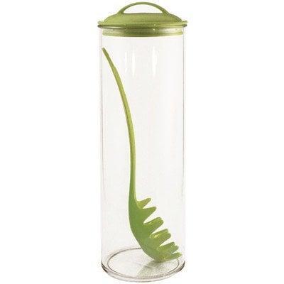 Reston Lloyd Spaghetti/Pasta Acrylic Canister with Matching Spaghetti Fork - Lime 