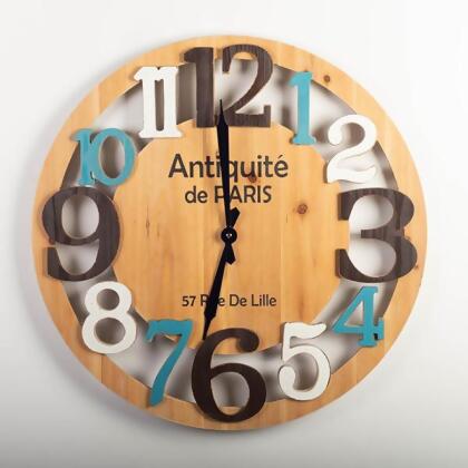 MDR Trading Inc. FP-MIN-316_Q01 Antiquit De Paris With Multi Colored Numbers Wall Clock 