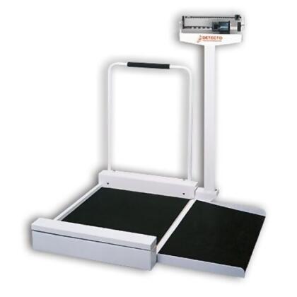 Detecto 495 30 in. X 26 in. X 2 in. Platform Wheelchair Scale Mechanical 400 Lb X 4 Oz 