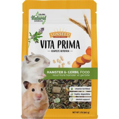Sunseed 59768 Vita Prima Hamster & Gerbil Food - 2 lbs - Case of 6