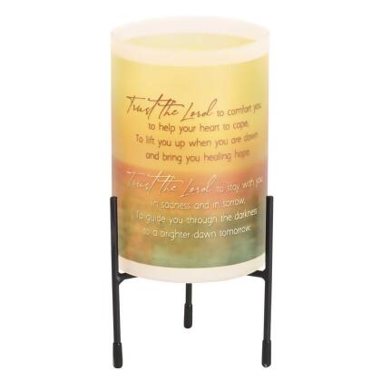 Dicksons DHGC2W Hurricane Candleholder Trust Your Heart 