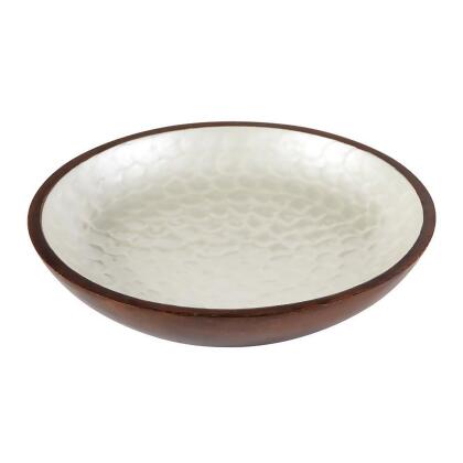 47th & Main DMR439 14 x 3 in. Inlaid Walnut Decor Bowl 
