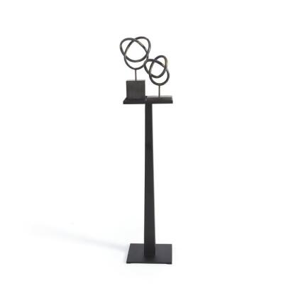 Go Home 21855 42 x 11.75 x 11.75 D in. Messina Candle Holder-Large Black Iron with Clear Powder Coat 